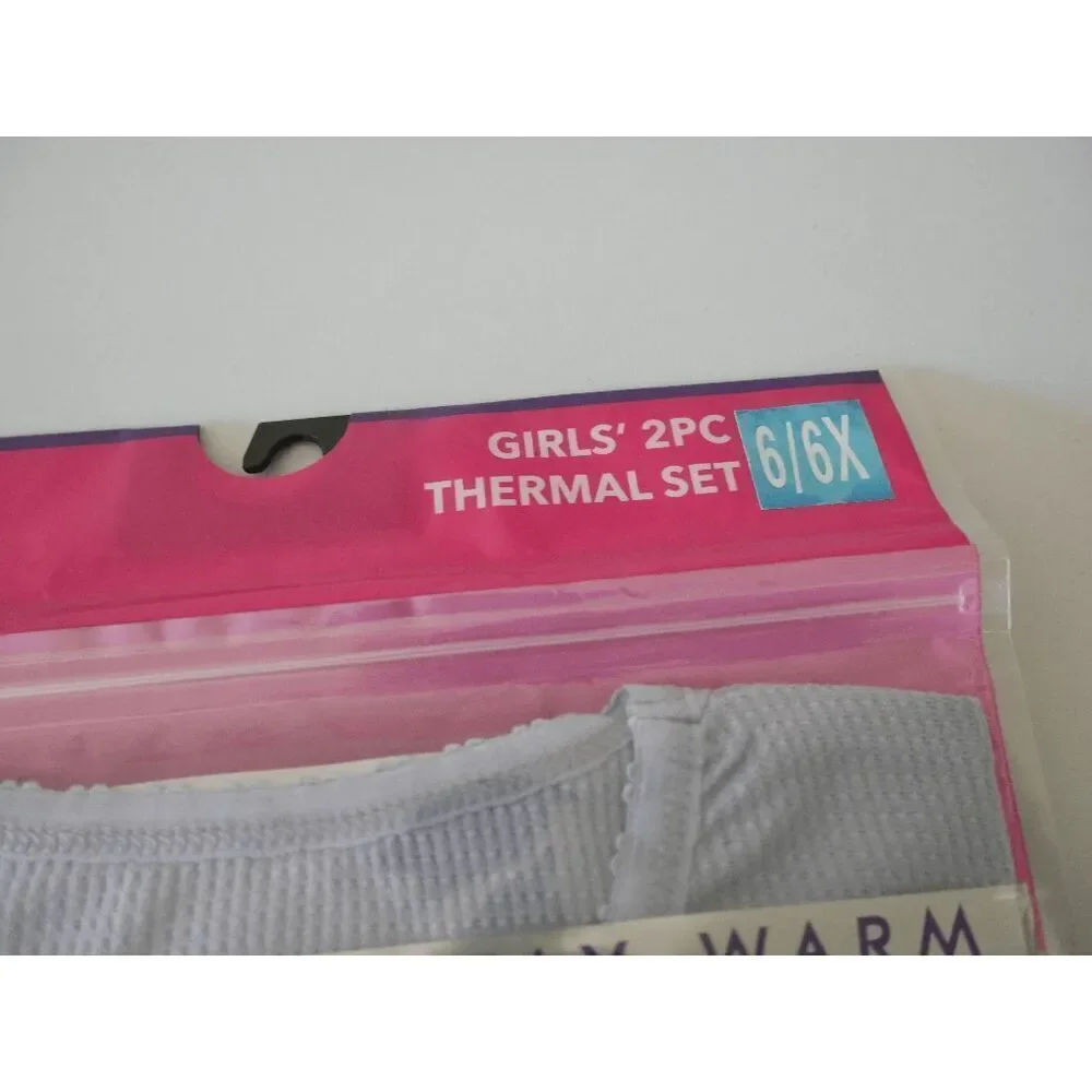 GO UNDER Girls 2PC Thermal Set PURPLE Base Layer Ultra-Soft Size S 6/6X